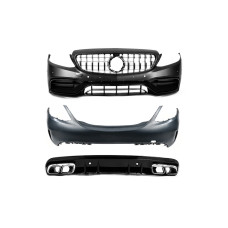Комплект обвісів з повним заднім бампером (AMG C63-designs 2018-2021) для мерседес C-сlass W205 рр