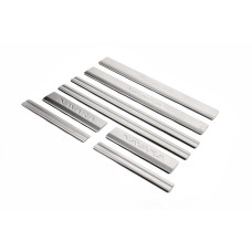 Накладки на пороги OmsaLine (8 шт., нерж.) для Nissan Navara 2006-2015 рр