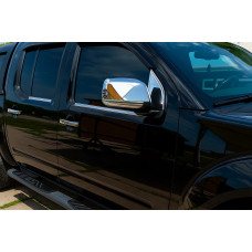 Накладка на вітровички (2 шт., нерж.) для Nissan Navara 2006-2015 рр