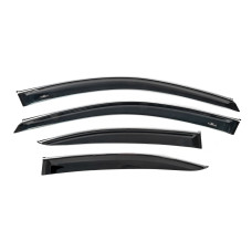 Ветровики с хромированным молдингом (4 шт, HIC) для Lexus IS 2005-2013 гг