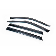 Ветровики с хромированным молдингом Long (4 шт, HIC) для мерседес S-сlass W222 2013-2022 гг
