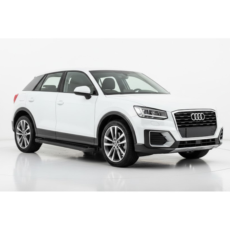 Бокові пороги Allmond Black (2 шт., Алюміній) для Ауди Q2 2016- рр