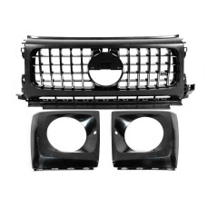 Решітка з окулярами G63 AMG 2018-style (для авто зі встановленим комплектом рестайлінгу) для мерседес G сlass W463 1990-2018 рр