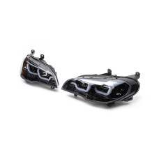 Передні фари з LED підсвіткою (2 шт, темні) для бмв X5 E70 2007-2013 рр