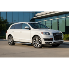 Бокові пороги Maydos V1 (2 шт. Алюміній -2026 нерж) для Ауди Q7 2005-2015 рр