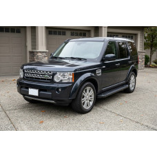 Бокові пороги Allmond Black (2 шт., Алюміній) для Land Rover Discovery IV 2009-2017 рр