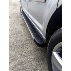 Бокові пороги Maya V1 (2 шт. алюм.) для Volkswagen Amarok 2010-2022 рр