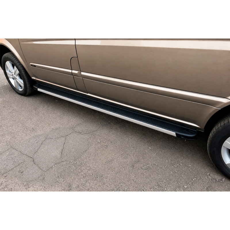 Бокові пороги Maya V1 (2 шт., алюміній) Довга (ExtraLong) для Mercedes Vito W639 2004-2014 рр