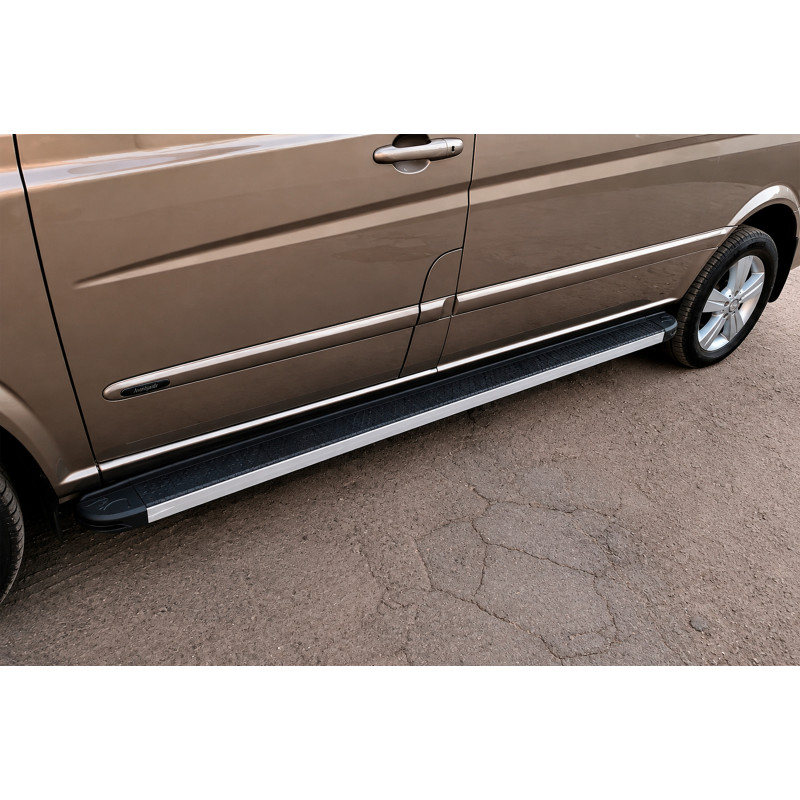 Бокові пороги Maya V1 (2 шт., алюміній) Довга (ExtraLong) для Mercedes Vito W639 2004-2014 рр