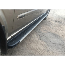 Бокові пороги Maya V1 (2 шт. алюміній) Довга (ExtraLong) для мерседес Vito W639 2004-2014 рр