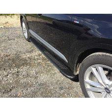 Бокові пороги Bosphorus Yeni Black (2 шт., алюміній) для Ауди Q7 2015-2026 рр
