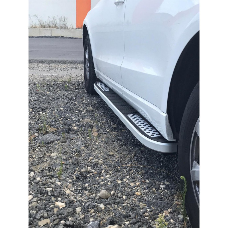 Бокові пороги Tayga V2 (2 шт., алюміній) для Ауди Q3 2011-2019 рр