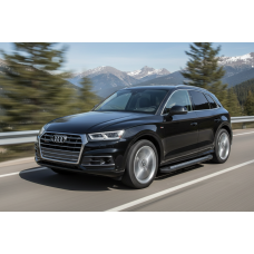 Бокові пороги Vision New Black (2 шт., Алюміній) для Ауди Q5 2017-2025 рр