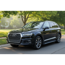 Бокові пороги New Vision Black (2 шт., алюміній) для Ауди Q7 2015-2026 рр