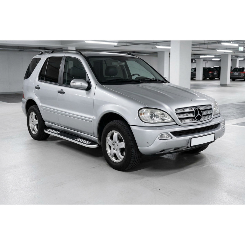 Бокові пороги Tayga V2 (2 шт., алюміній) для мерседес ML W163 1997-2005 рр