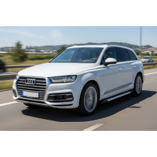Бокові пороги New Vision Grey (2 шт., алюміній) для Ауди Q7 2015-2026 рр