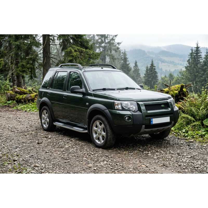 Бокові пороги Tayga V2 (2 шт., алюміній) для Land Rover Freelander I 1997-2006 рр