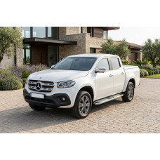 Бокові пороги Mevsim Grey (2 шт., Алюміній) для мерседес X class 2017-2020 рр