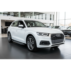 Бокові пороги Rainbow (2 шт., Алюміній) для Ауди Q5 2017-2025 рр