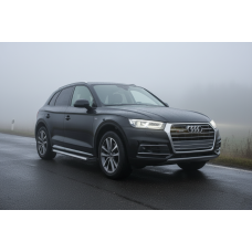 Бокові пороги Maya V1 (2 шт. Алюміній) для Ауди Q5 2017-2025 рр