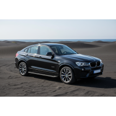 Бокові пороги Allmond Black (2 шт., Алюміній) для бмв X4 F26 2014-2018 рр