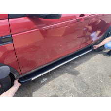 Бокові пороги Maya V1 (2 шт. Алюміній) 2014-2019 для Land Rover Discovery Sport 2014- рр