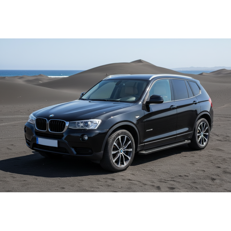 Бокові пороги Allmond Black (2 шт., Алюміній) для бмв X3 F25 2011-2018 рр