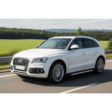 Бокові пороги Shining V1 (2 шт. Алюміній) для Ауди Q5 2008-2017 рр