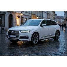 Бокові пороги Shining V1 (2 шт., Алюміній) для Ауди Q7 2015-2026 рр