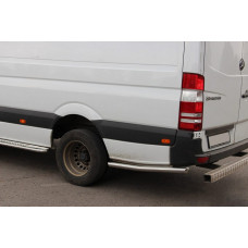 Бічні труби за заднім колесом (2 шт. нерж) Long база 60мм для мерседес Sprinter W907/W910 2018- рр