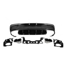 Задній дифузор з насадками Black (дизайн GLE63) для мерседес GLE coupe C167 2019- рр