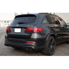 Задній дифузор з насадками (Дизайн AMG43) для мерседес GLC X253 2015-2022 рр