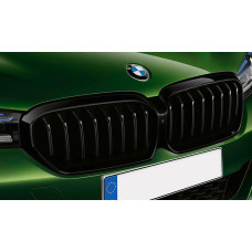 Ніздрі 1 Bar (2021-2026, чорний глянцевий) для бмв 5 серія G30/G31 рр