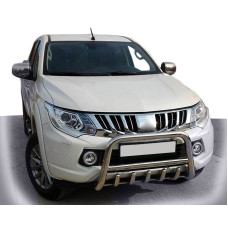 Кенгурятник WT003 (нерж) для Mitsubishi L200 2015-2024 рр