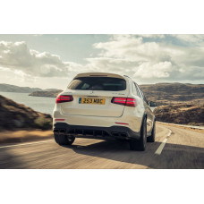 Задній дифузор з насадками Black (Дизайн AMG63) для мерседес GLC X253 2015-2022 рр