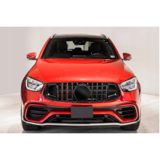 Передня решітка Rocket (для GLC 43 AMG/GLC 63 AMG/AMG-Line 2019-2022) для мерседес GLC X253 рр