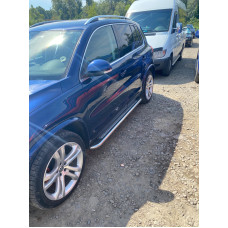 Бокові пороги Maydos V2 (2 шт. нерж) для Volkswagen Tiguan 2007-2016 рр