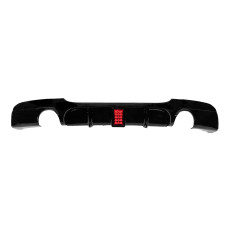 Дифузор заднього бампера під двосторонній одинарний вихлоп LED (для M-Sport, ABS) для бмв 3 серія E90/E91 2005-2011 рр