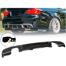 Дифузор заднього бампера під двосторонній одинарний вихлоп (для M-Sport, ABS) для бмв 3 серія E90/E91 2005-2011 рр