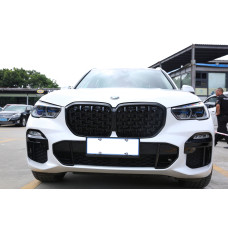 Ніздрі Diamond Black (2018-2022, чорний глянець) для бмв X5 G05 рр