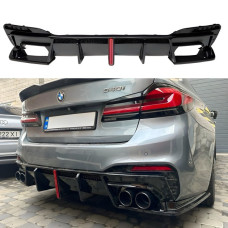 Задній дифузор з насадками (для M-Sport 2020-2023) для бмв 5 серія G30/G31 рр