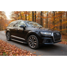 Бокові пороги RedLine V1 (2 шт., Алюміній) для Ауди Q7 2015-2026 рр