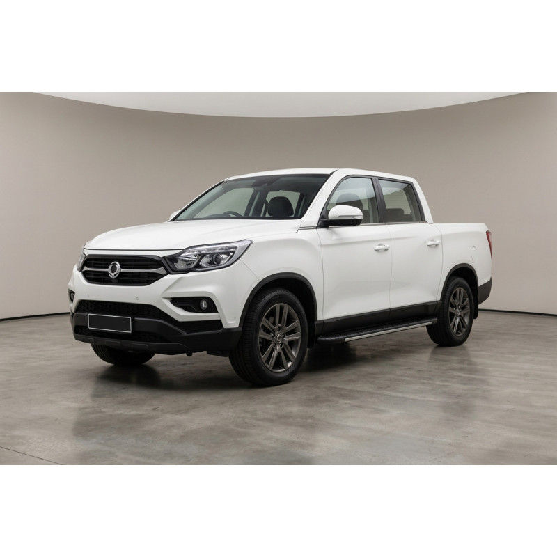 Бокові пороги Bosphore Grey (2 шт., Алюміній) для SsangYong Musso ІІ 2018- рр