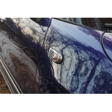 Решітка на повторювач Овал (2 шт ABS) для Fiat 500/500L 2013-2022 рр