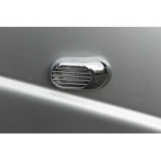 Решітка на повторювач Овал (2 шт ABS) для Mitsubishi Outlander 2006-2012 рр