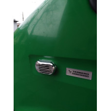 Решітка на повторювач Овал (2 шт ABS) для Opel Movano 2004-2010 рр