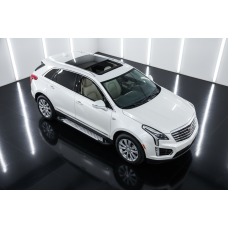 Бокові пороги Allmond Grey (2 шт. алюміній) для Cadillac XT5 2016- рр