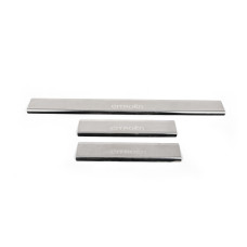 Накладки на пороги Натаніко (3 шт нерж) Premium - стрічка 3М 0.8м для Citroen SpaceTourer 2016- рр