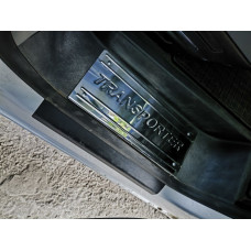 Накладки на внутрішні пороги Carmos V3 (3 шт нерж) для Volkswagen T5 2010-2015 рр