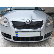 Зимова накладка на решітку (2007-2010 верхня) Глянцева для Skoda Fabia рр